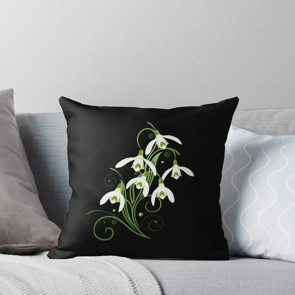 

Snowdrop Spring Flowers Plant Easter Throw Pillow pillow pillowcase Pillow Covers Decorative Decorative pillowcase