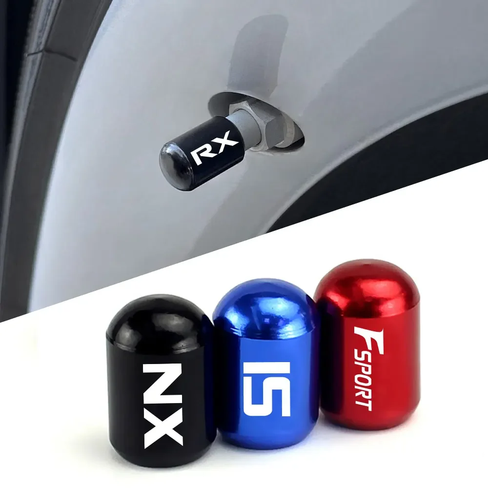 Car Tire Valve Caps Cover Accessories For Lexus RX 330 300 460 NX GS 450h IS 300h 250 ES GX 470 400h Fsport LX UX 200 LS CT200h