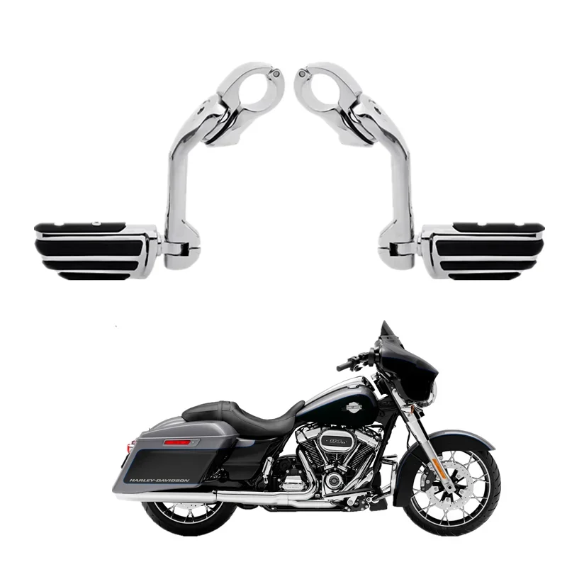 

Moto Acsessories Accessory Long Highway Foot Pegs For Harley Electra Road King Street Glide 1-1/4" Bars