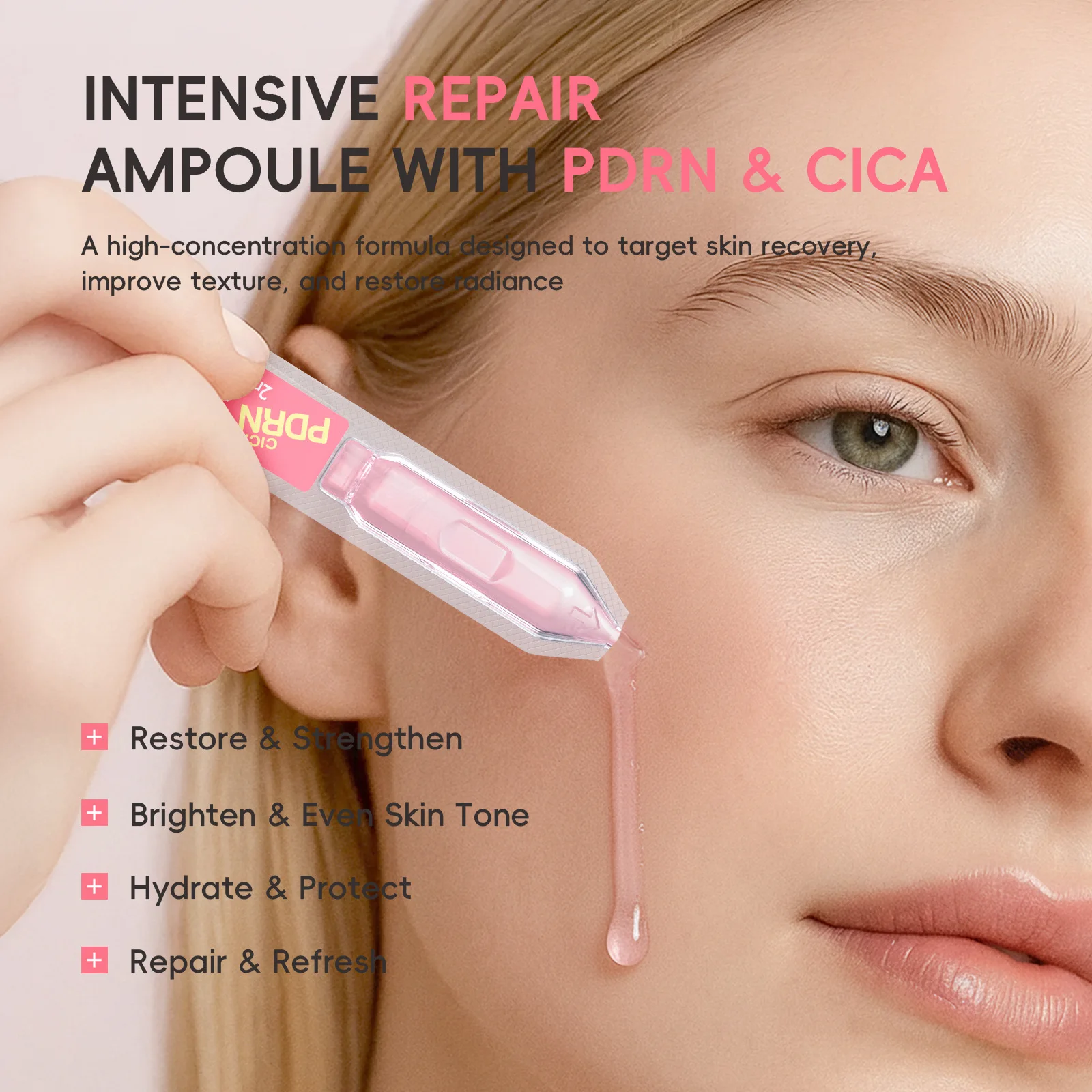 

LAIKOU PDRN Centella Asiatica Ampoule 2ml*10 Cica Repair Serum Anti Aging Face Serum Relief Barrier Repair Intensive Care