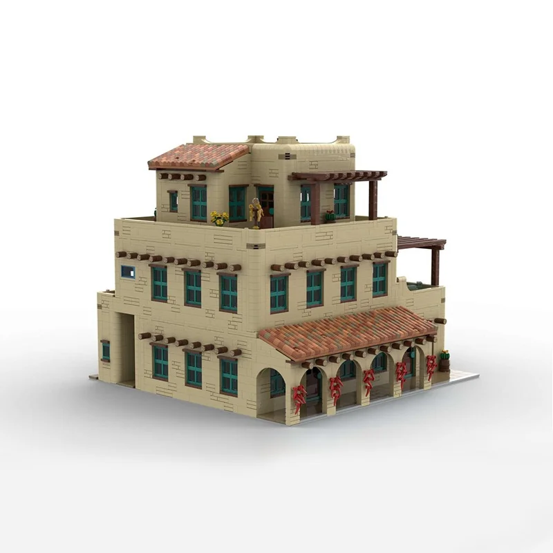 7344 قطعة MOC أكوا فريا نزل صالون وحدات نموذج اللبنات البناء لتقوم بها بنفسك هدايا عيد الميلاد لعبة الطوب الإبداعية عيد ميلاد #2