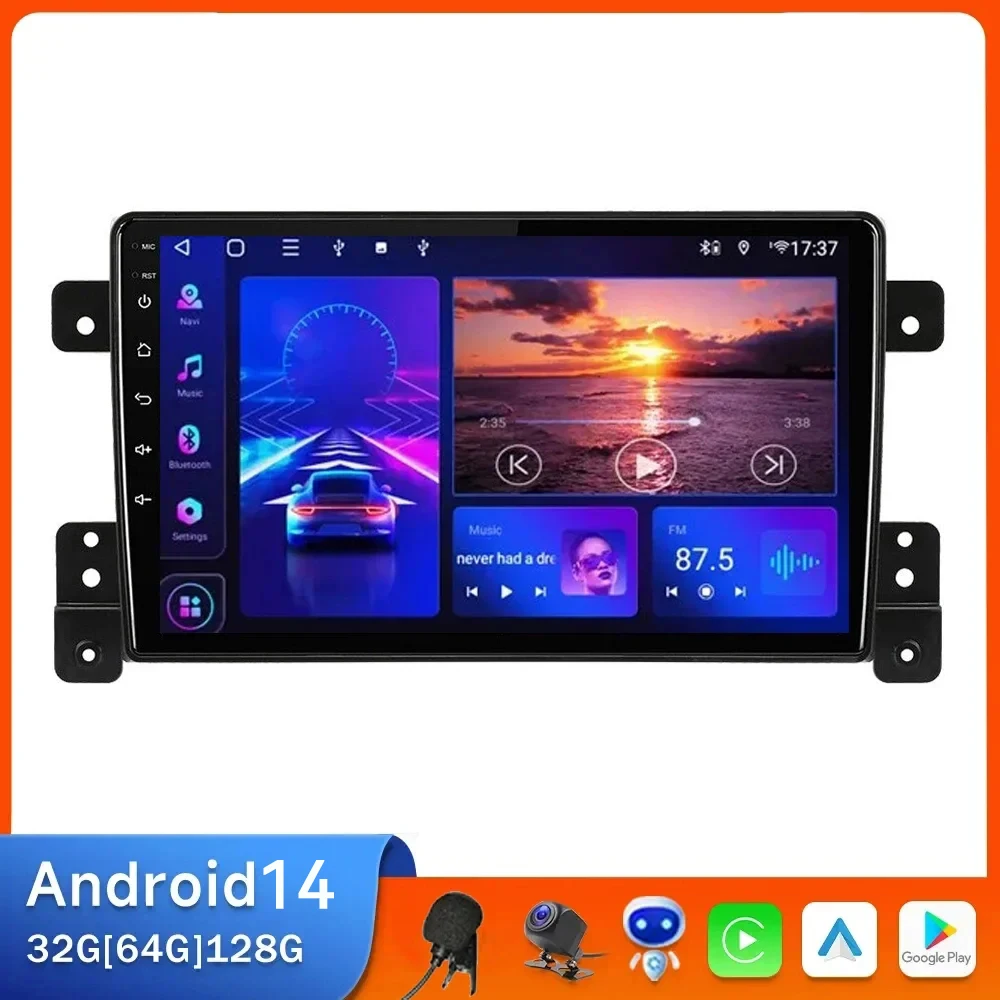 Wireless CarPlay Android Auto Radio for Suzuki Grand Vitara 3 2005 - 2012 2013 2014 2015 4G Car Multimedia GPS 2din autoradio