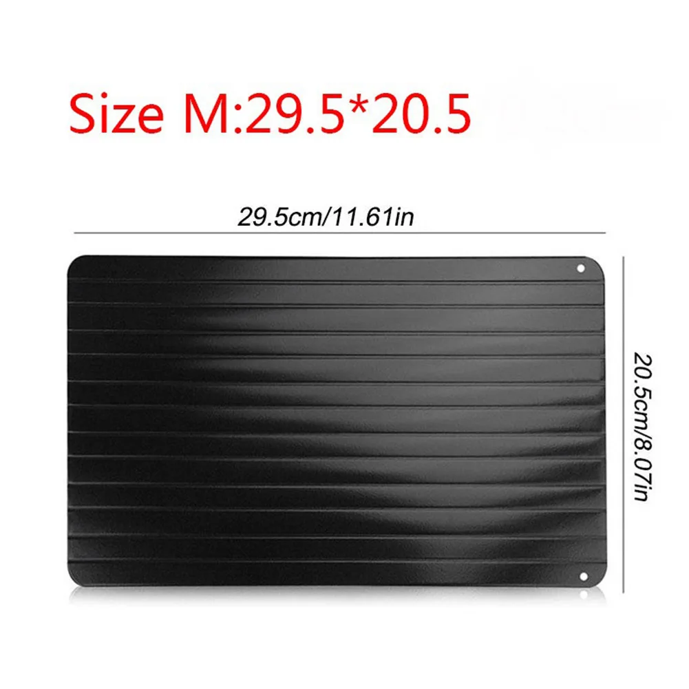 Quick Defrosting Tray Made of Aluminum for Meat Fish and Chilled Meals Natural Thawing Plate for Kitchen Food Preparation