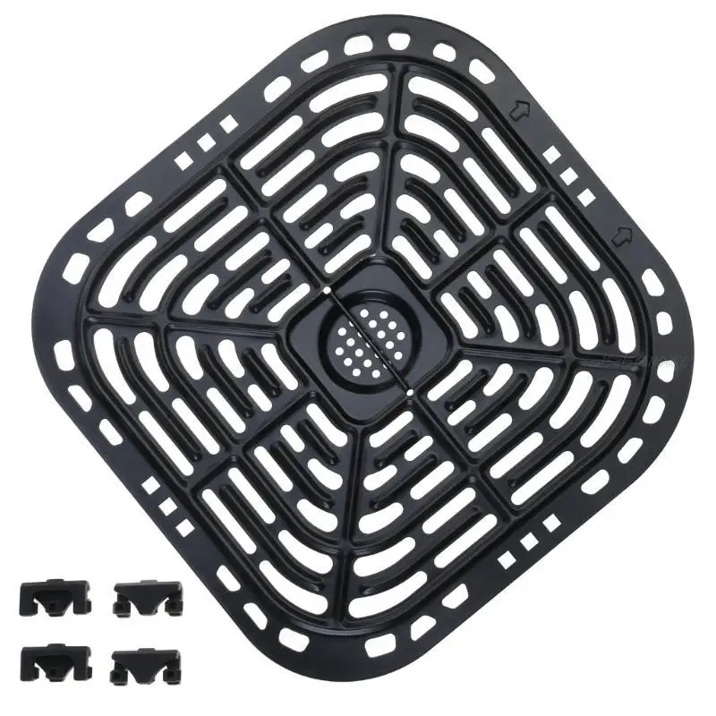

27RB Square Tray 6QT Air Fryer Grill Plate Pans Nonstick Dishwasher Safe Stainless Accessory Fit for Cooking Pizza Vegetables