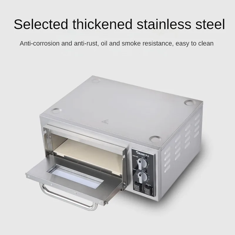 Horno eléctrico profesional para Pizza, máquina comercial de gran capacidad de 1 capa para hornear pasteles y huevos de Pizza de 12 pulgadas