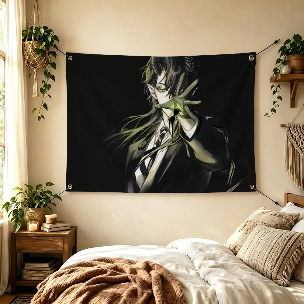 Game Twisted Wonderland Malleus Draconia Flags Wall Hanging Tapestry Outdoor Garage Room Decorative flag Background Blanket