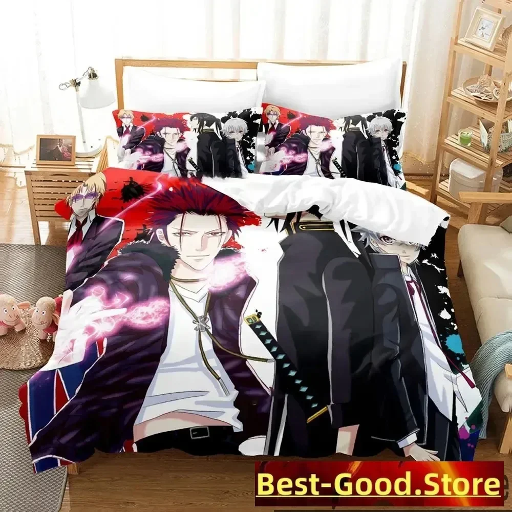 3D аниме K проект Mikoto Suoh Комплект постельного белья Пододеяльник Полный королевский размер Наволочка с принтом кровати Aldult Kid Спальня Single Twin