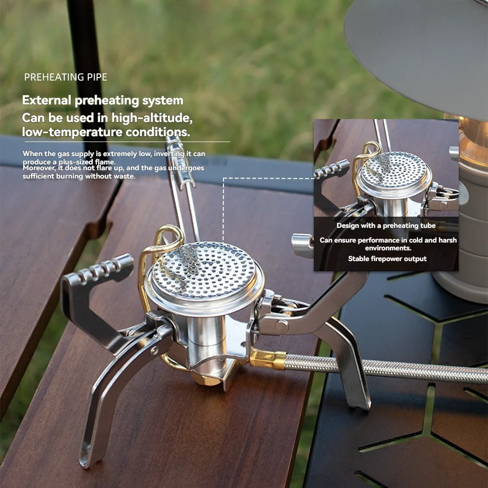 Wholesale Procurement Agency Stainless Steel Outdoor Portable Fire Pocket Stove Windproof Butane Camping for Tea Boiling Water