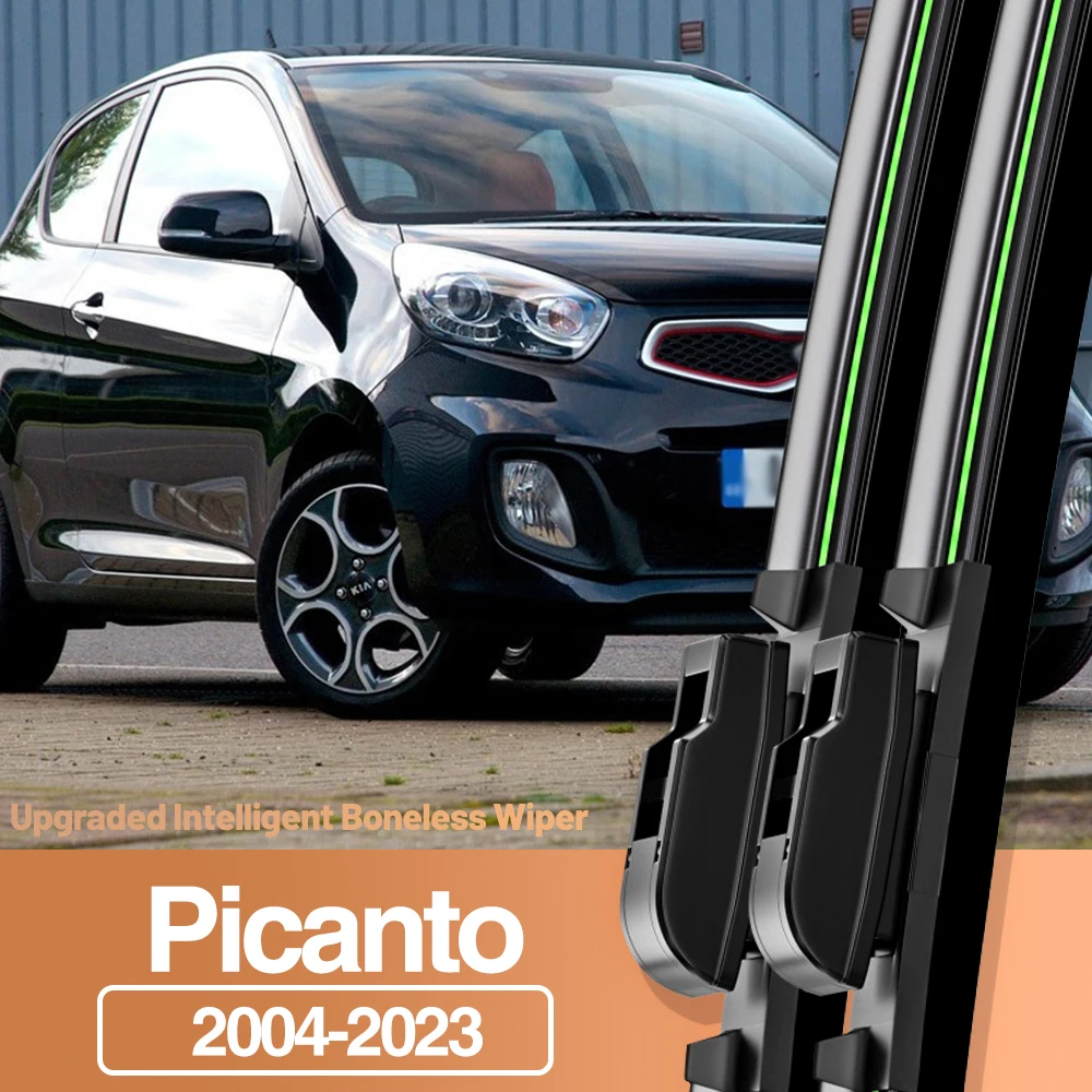 

2pcs For Kia Picanto 2004-2023 Front Windshield Wiper Blades Windscreen Window Accessories 2005 2008 2012 2013 2014 2016 2018