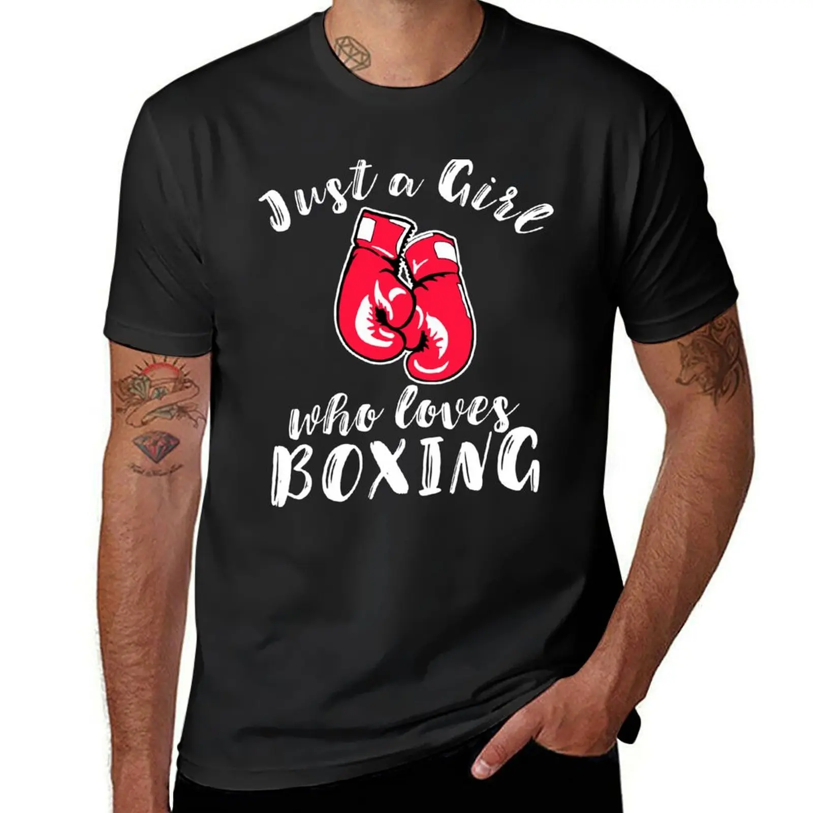 

Just a Girl Who Loves Boxing Shirt Girls Boxing T Shirt T-Shirt blanks Short sleeve tee vintage clothes cute tops men t shirts