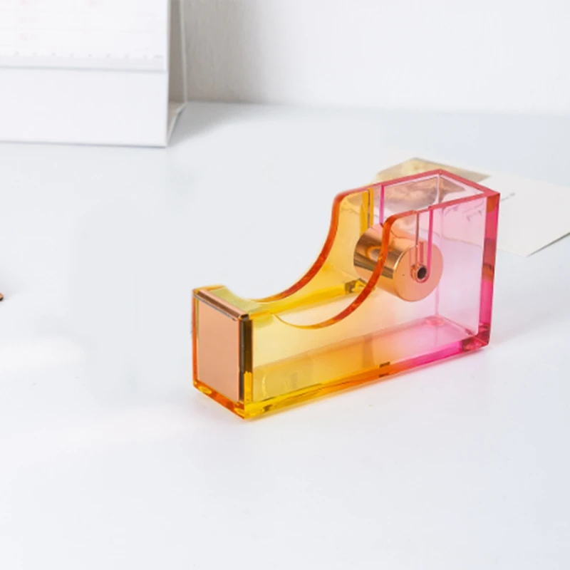 Desk Tape Dispenser Heavy Duty Cute Tape Dispenser With Non-Skid Base Suitable For 1 Inch Core Tape