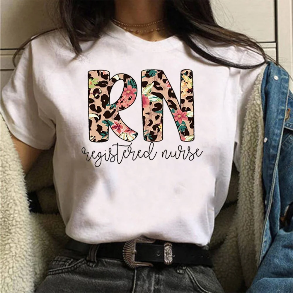 

New Fashion International Nurses' Day Rn Registered Nurse Print Graphic T Shirt Unisex Fashion Casual Short Sleeve Shirt Tee