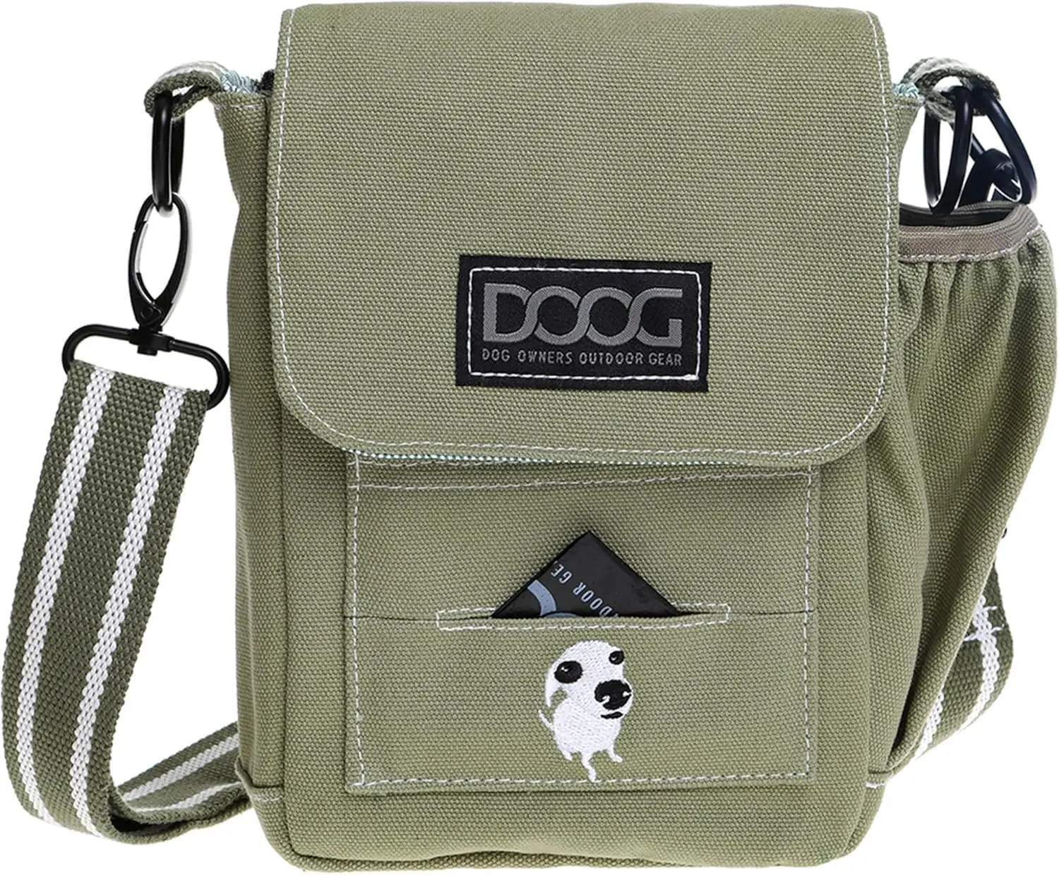 

Adjustable Dog Treat Pouch with Poo Bag & Water Bottle Compartments - Comfort Fit for Everyday Use in Green