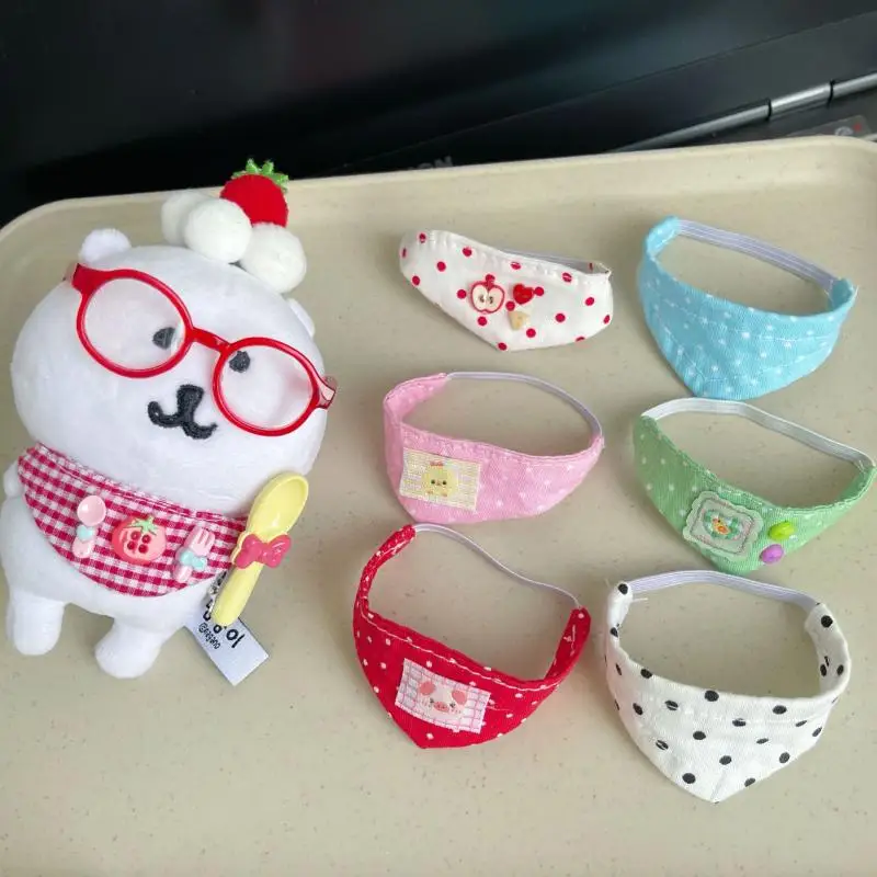 Leuke Mini Speeksel Handdoek Poppenkleertjes Geschikt Voor 10cm Katoenen Pop Driehoek Sjaal Decoratie