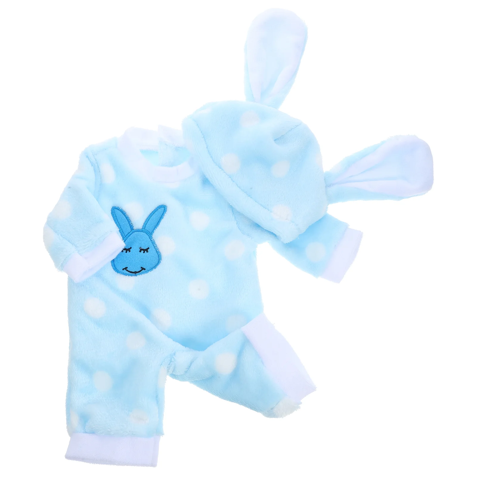 

Clothes Baby Dolls for Girls Rabbit Pajamas Dress up Conjoined Sky-blue 18 Inch