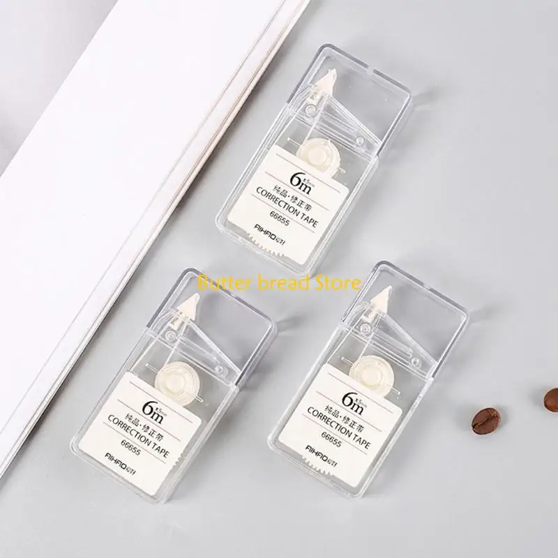 W89C Băng hiệu chỉnh khô nhanh Đơn giản Phong cách con lăn màu trắng dễ dàng văn phòng phẩm trường học