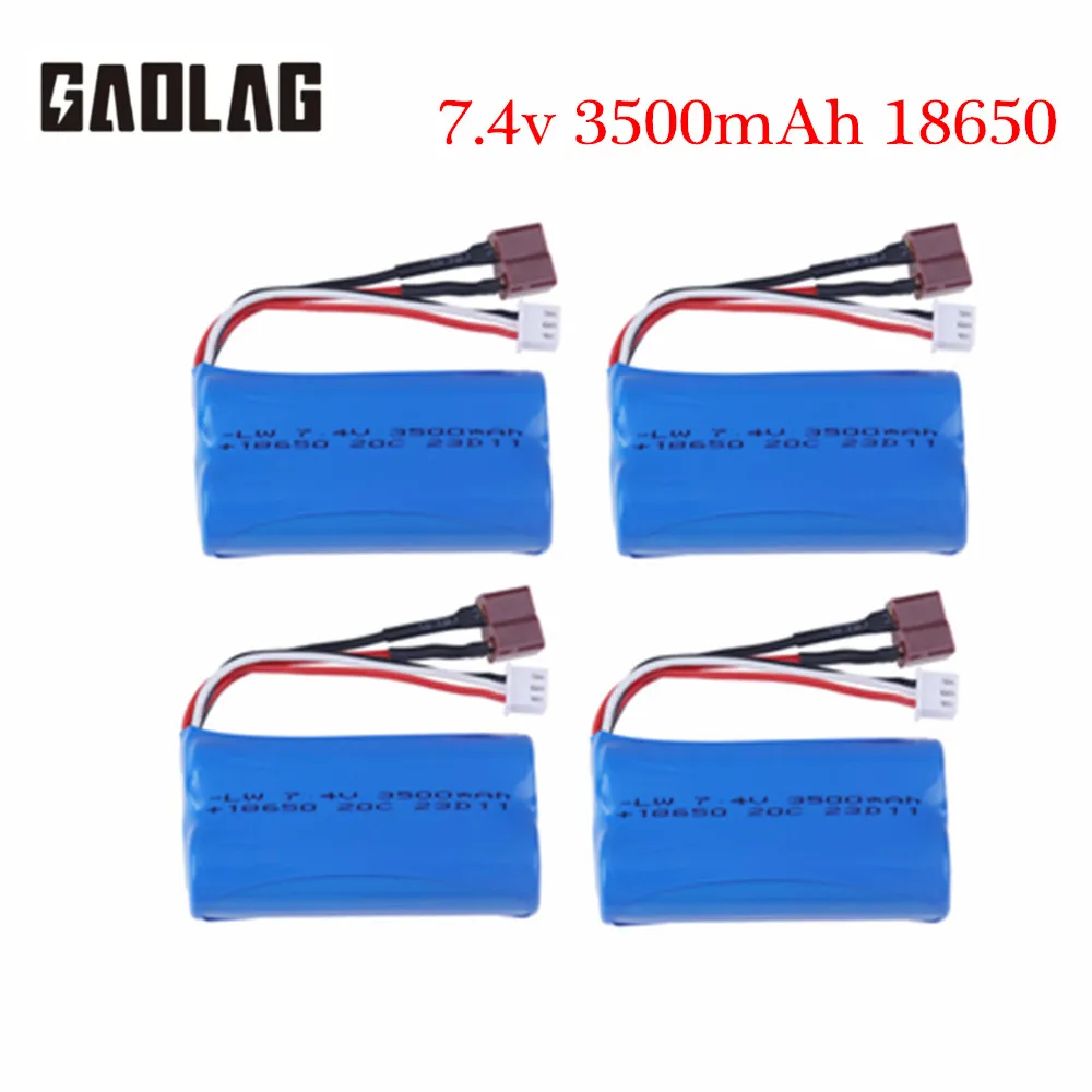 2S 7,4 V 3500mah литий-полимерная батарея 18650 для Wltoys 144001 A959-B A969-B A979-B 12428 12423 Q39 запасные части для радиоуправляемых автомобилей