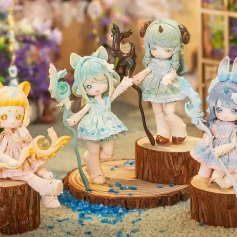 Official Genuine Penny'S Box Eucalyptus Painted Cute Beast Magic Series Blind Box Joint Movable Doll Figurine Handmade Gift