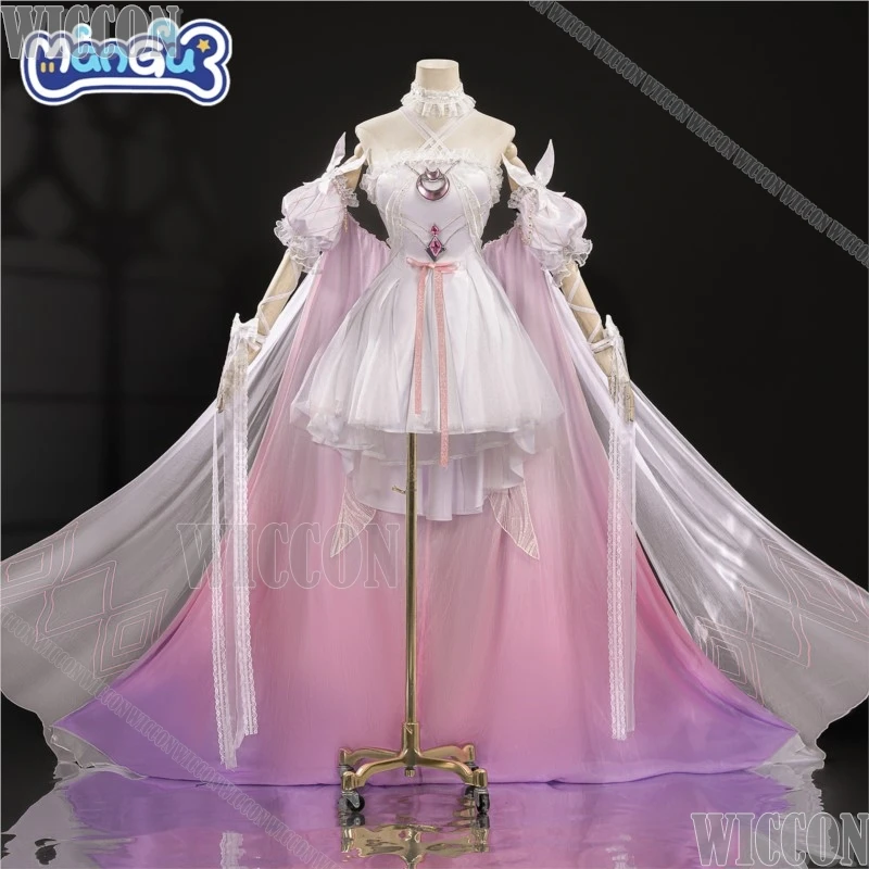 Damselette كولومبينا تأثيري لعبة Genshin تأثير تأثيري فستان أنيمي ملابس حريمي بدلة الحفلات 2026 جديد لوليتا كوميك كون مهرجان