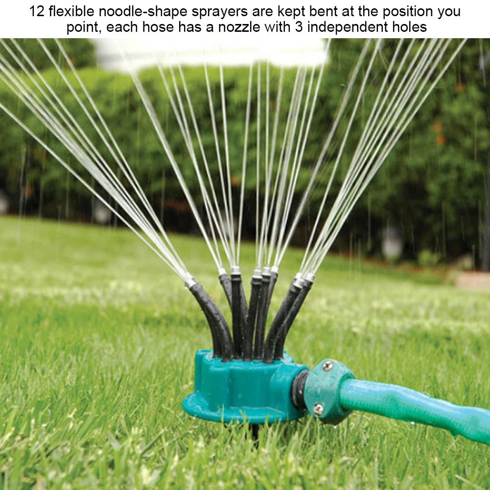 360 Degree Rotating Garden Sprinkler Multi Head Automatic Irrigation Sprayer Nozzle Lawn Watering System Garden Supplies