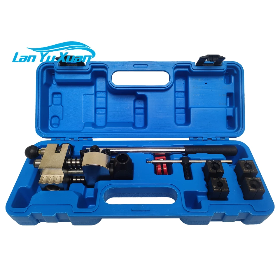 

2026 45 Degree Professional Brake pipe Flaring Tool Kit for Single, Bubble, and Double tube rolling 3/16", 1/4", 5/16", 3/8"