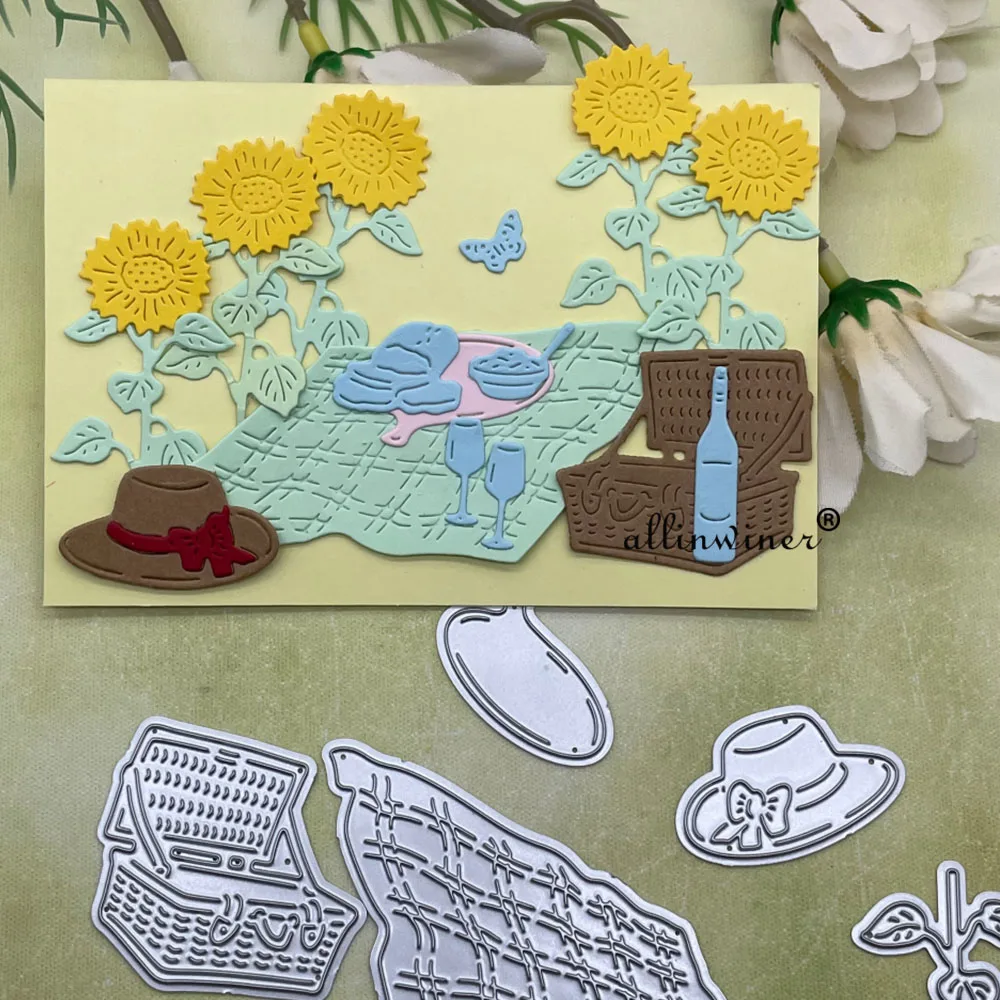 Neue Camping Picknick Dekoration DIY Handwerk Metall Stanzform Sammelalbum Geprägtes Papier Karte Album Handwerk Vorlage Schablone Stirbt