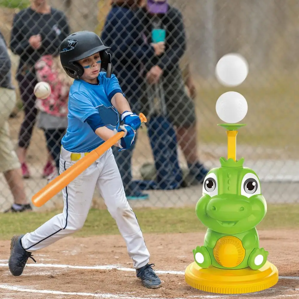 Regulowana automatyczna maszyna do rzucania baseballu zestawy zabawek dla dzieci zabawki na zewnątrz prezent dzieci piłka baseballowa zabawki gry dla 3 + lat