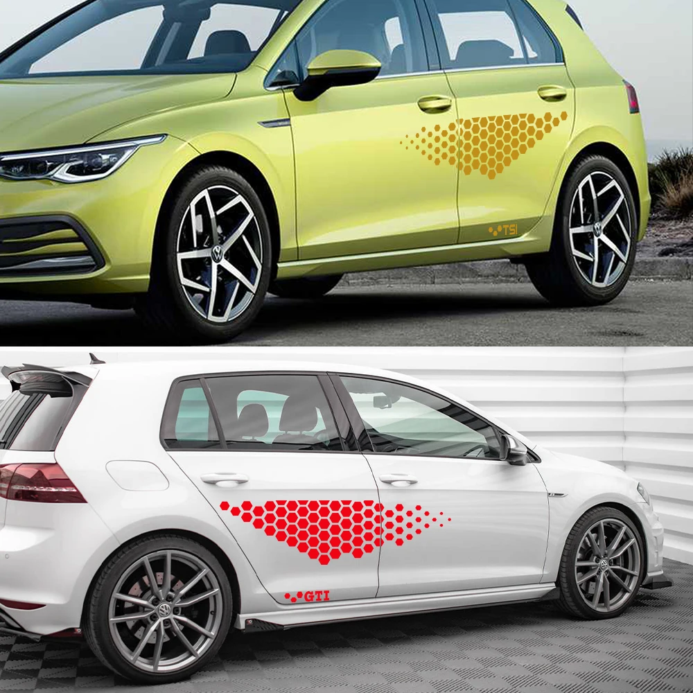 Car Door Side Stickers For Volkswagen VW Golf 4 5 6 7 TSI TCR GTD GTI MK4 MK5 MK3 MK2 MK7 Polo Auto Accessories Vinyl Decals