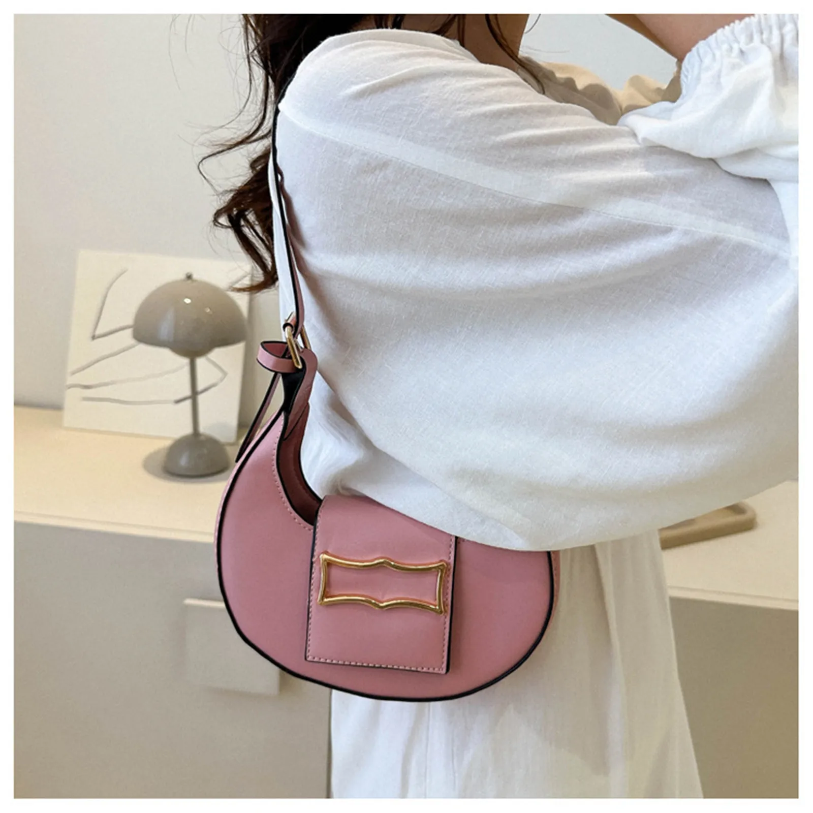 2023 Trendy Fashion Shoulder Crossbody Bag Women\'S Crescent Bag Casual Retro Shoulder Underarm Bag Phone Handbags Pouch