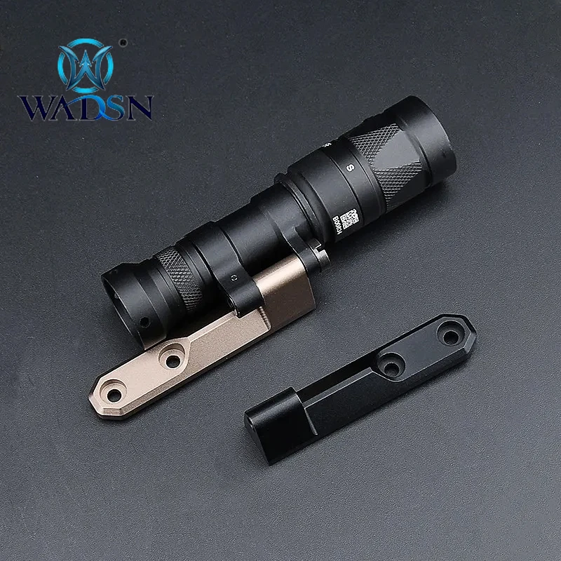 WDASN M340/M640 Flashlight Base Fit M-lok/Keymod Rail Tactical Light Equipment M340 M640 Flashlight Mount Base Airsoft Parts