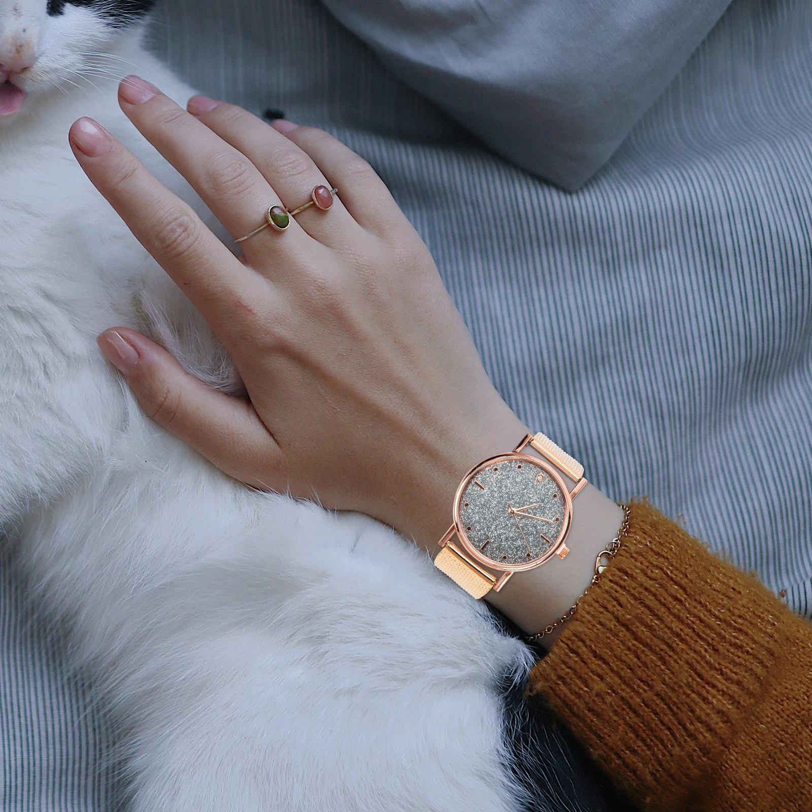 

Quartz Watch Women for Portable Professional Wrist Watches Silicone Dress Classic