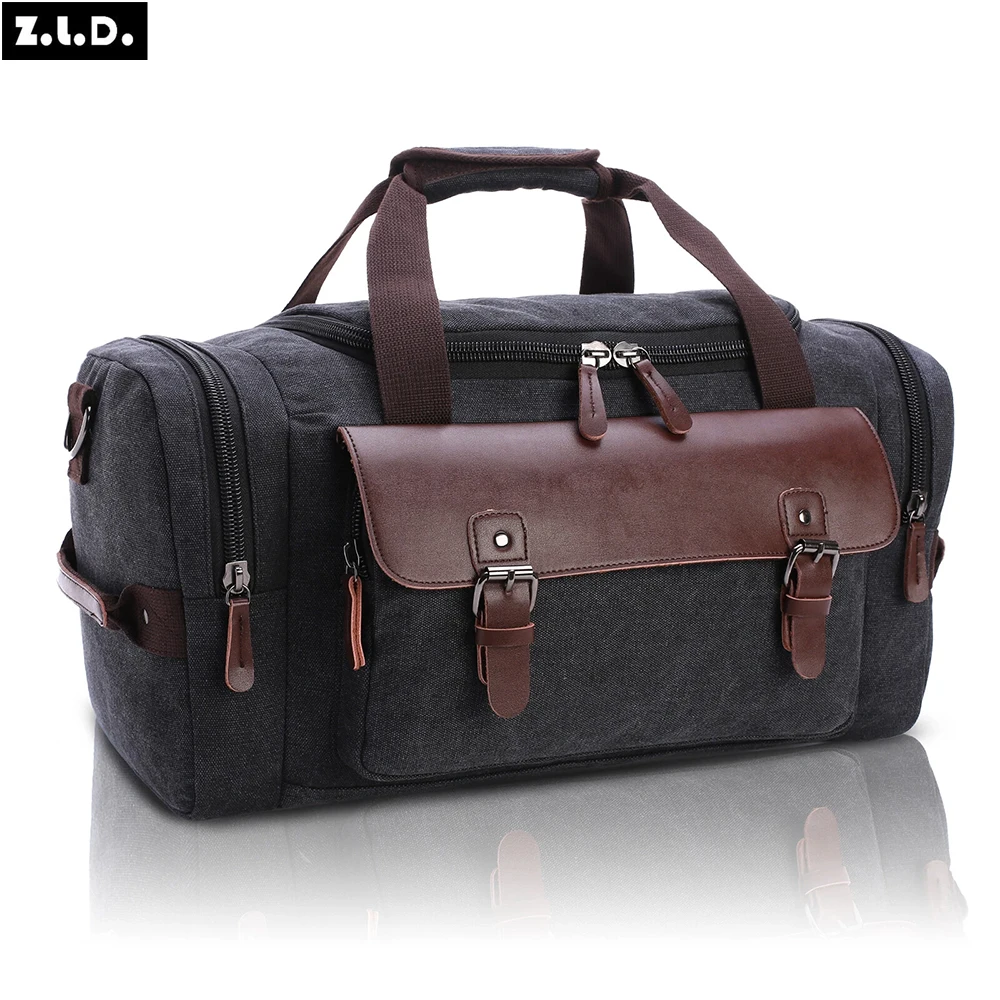 Men's Vintage Travel Bag Shoulder bag Large Capacity Canvas Tote Portable Luggage Moving Daily Handbag Bolsa duffle bags luggage