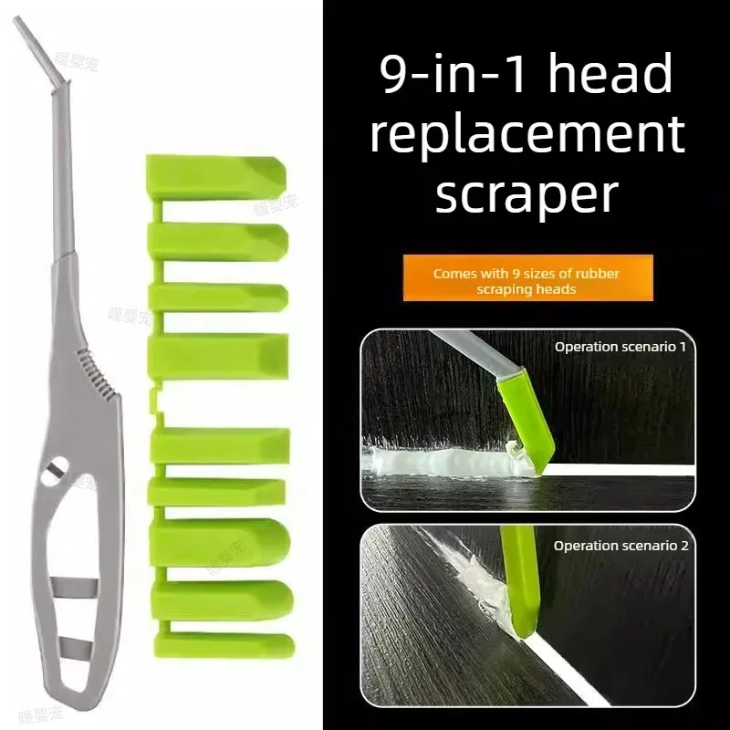 Multifunctional Sealant Finishing Tool Kit 9pcs Glass Glue Angle Scraper For Ceramic Tile Sink Shower Window Gap Trimming