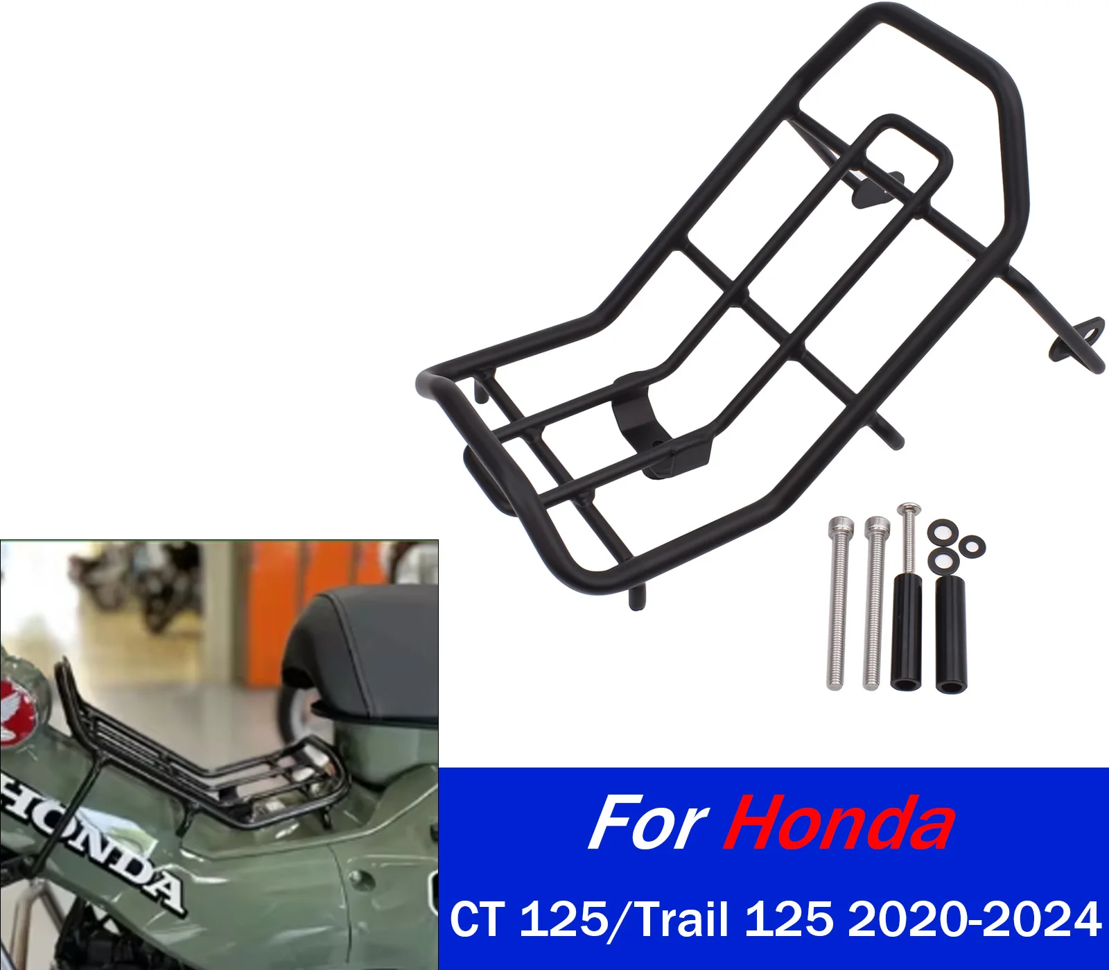 

Для CT125 центральный держатель багажника, кронштейн для Honda Trail125 Hunter Cub 2020-2025, багажник для мотоцикла, опорная полка для хранения