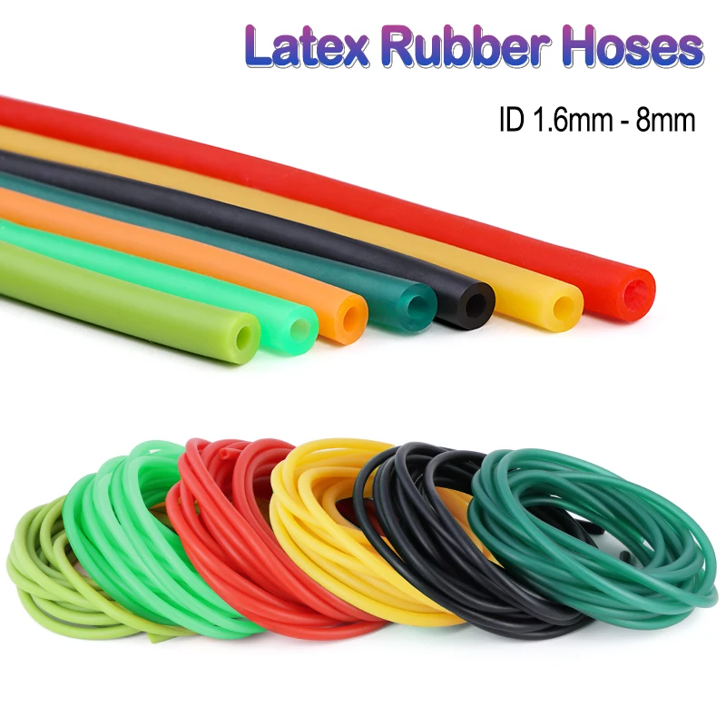3/5/10m Latex Rubber Hoses ID1.6/1.7/1.8/2/3/4/5/6/8mm Good Quality Slingshot Catapult Speargun Tension Belt Elastic Rubber Band