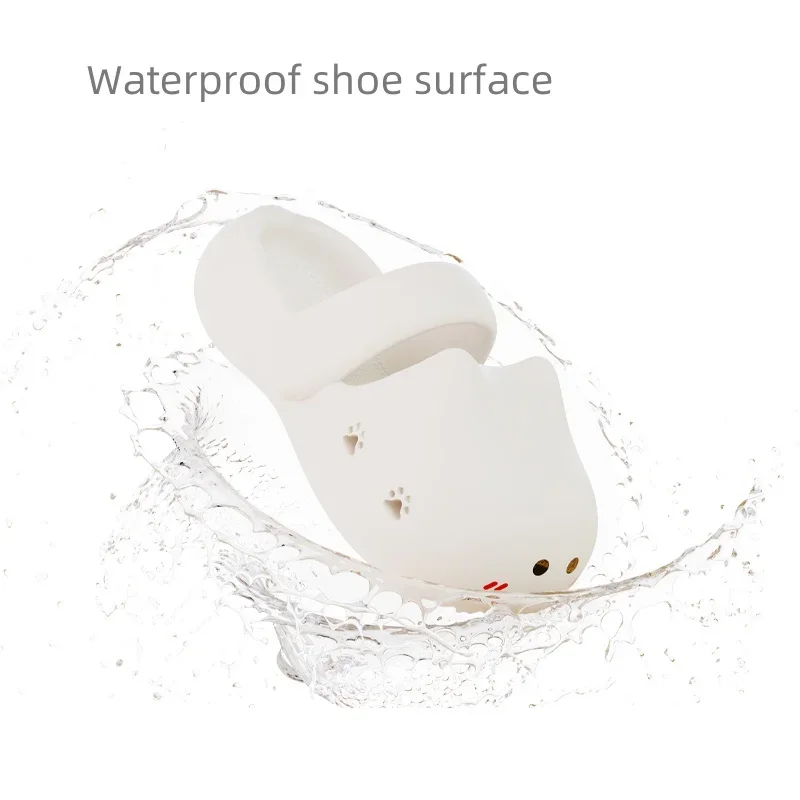 Zapatillas antideslizantes de EVA para mujer, sandalias de Interior de dibujos animados de gato lindo, prendas de vestir femeninas, zapatos de bomba