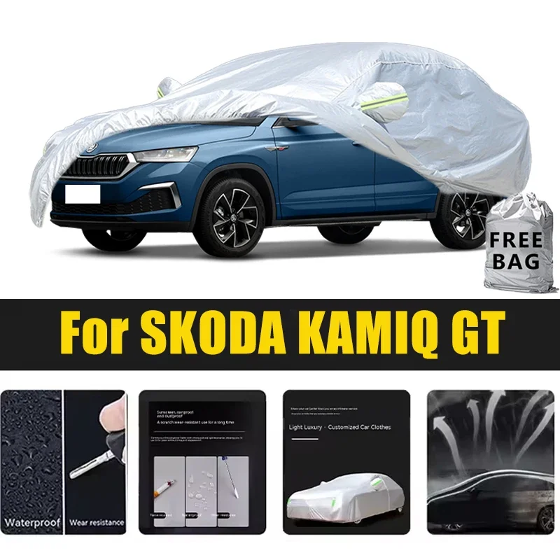 

For SKODA KAMIQ GT Car Cover Outdoor Protection Covers Snow Sunshade Waterproof Dustproof Exterior UV Car Accessories