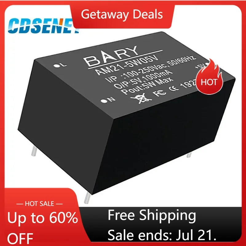 2 шт. AC-DC импульсный источник питания 100 В 250 В до 5/12/24 В AM21 CDSENET 5/12/24/36 Вт 1000 мА понижающий модуль напряжения изоляция