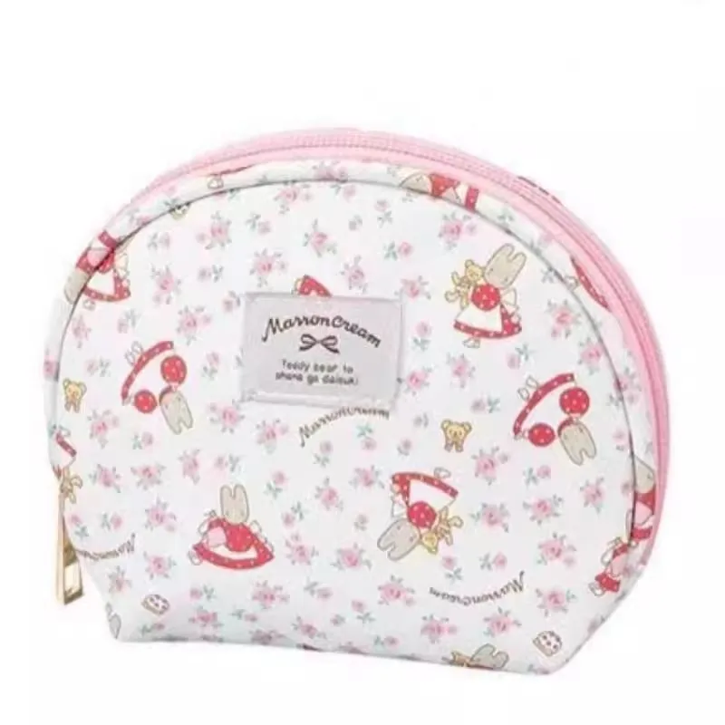 New Marron Cream Rabbit Girls Children PU Shell Bag Coin Purse Case Small Wallets For Women