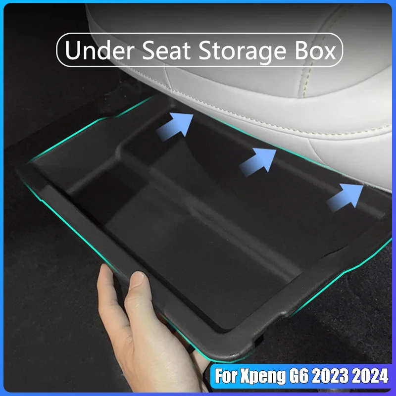 

Ящик для хранения под сиденьем для Xpeng G6 2023 2024, контейнер для хранения водителя сиденья, пассажирский контейнер, разные аксессуары для хранения