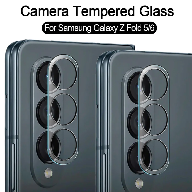 Camera Lens Protector Cover para Samsung Galaxy Z Fold 5, Fold 6, Anti-Scratch, Vidro Temperado, Película Protetora