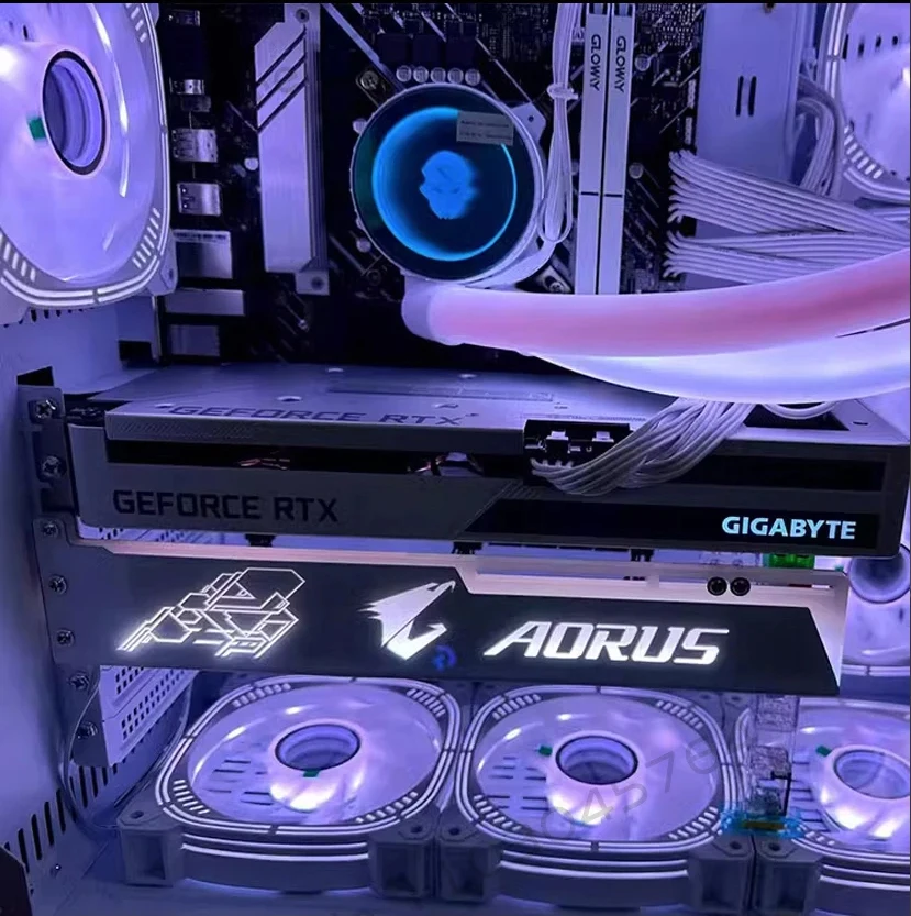 GPU-Halter 5 V ARGB VGA-Unterstützung 3090 3080 4090 Grafikkartenhalterung M/B AURA SYNC, MOD Gamer-Schrank-Dekoration – Detail 6