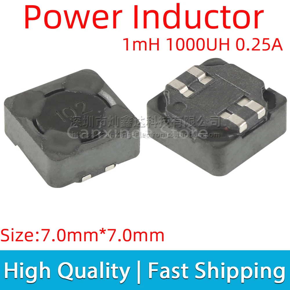 5pcs SMD SMT Dual Winding Shield Power Inductor Inductance 1000uH 1mH 0.25A Moulding Filter Coupled inductor Coupling