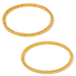 316L Stainless Steel Gold-Plated Round Bracelet Women's Vintage Thread Simple Girl New Bracelet Waterproof Jewelry Wholesale