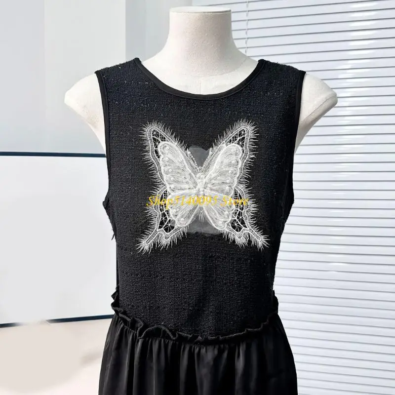 DXAE Художественный жемчуг бабочка аппликация кружевные ремесла для джинсов шарф шарф занавес