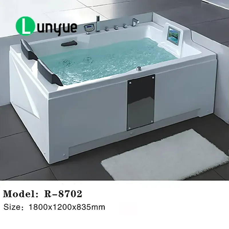 2 Person Hot Tub with Shower Outdoor Indoor Spa Bath for Couples Family Relaxation Hydrotherapy Massage