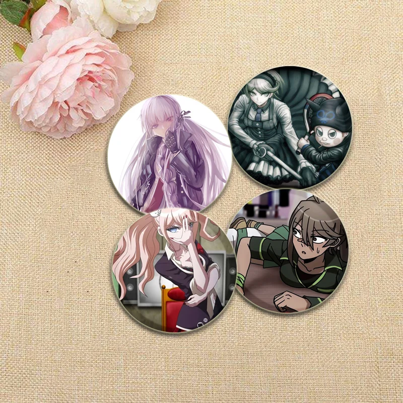 Anime Danganronpa Badge Round HD Print Handmade Brooches for DIY Pins Backpack Clothes Decoration Jewelry Accessories Gifts