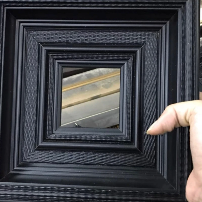 Black solid wood frame, American minimalist oil frame, picture frame, table mirror frame mounting