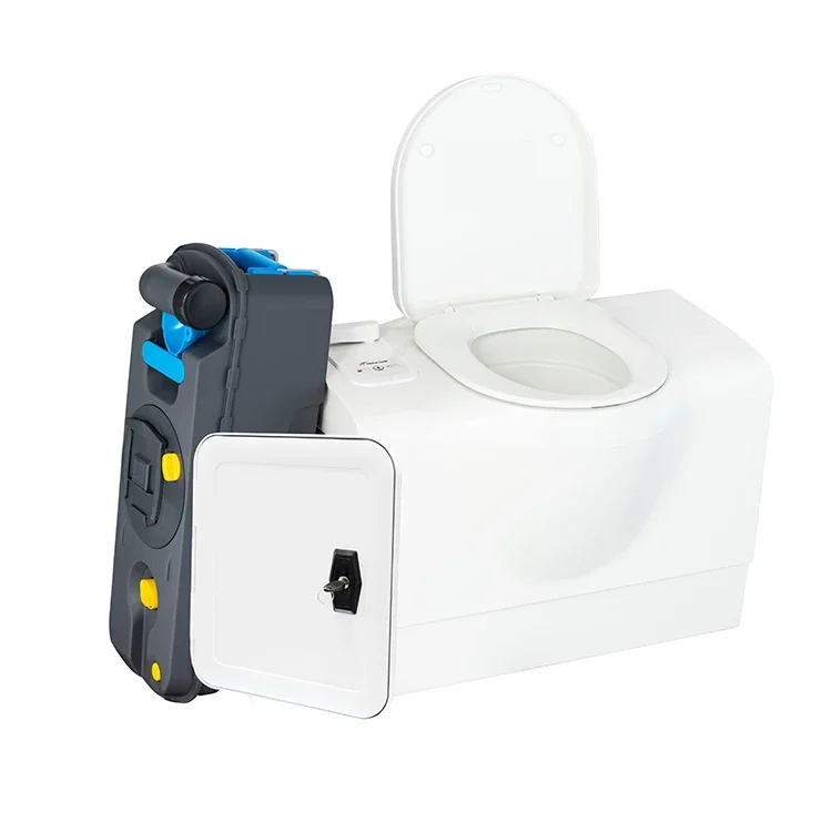 Flush Control Toilet with User-Friendly Anti-Odor Contemporary Design Ideal for Trailer & Camping Trailer Applications