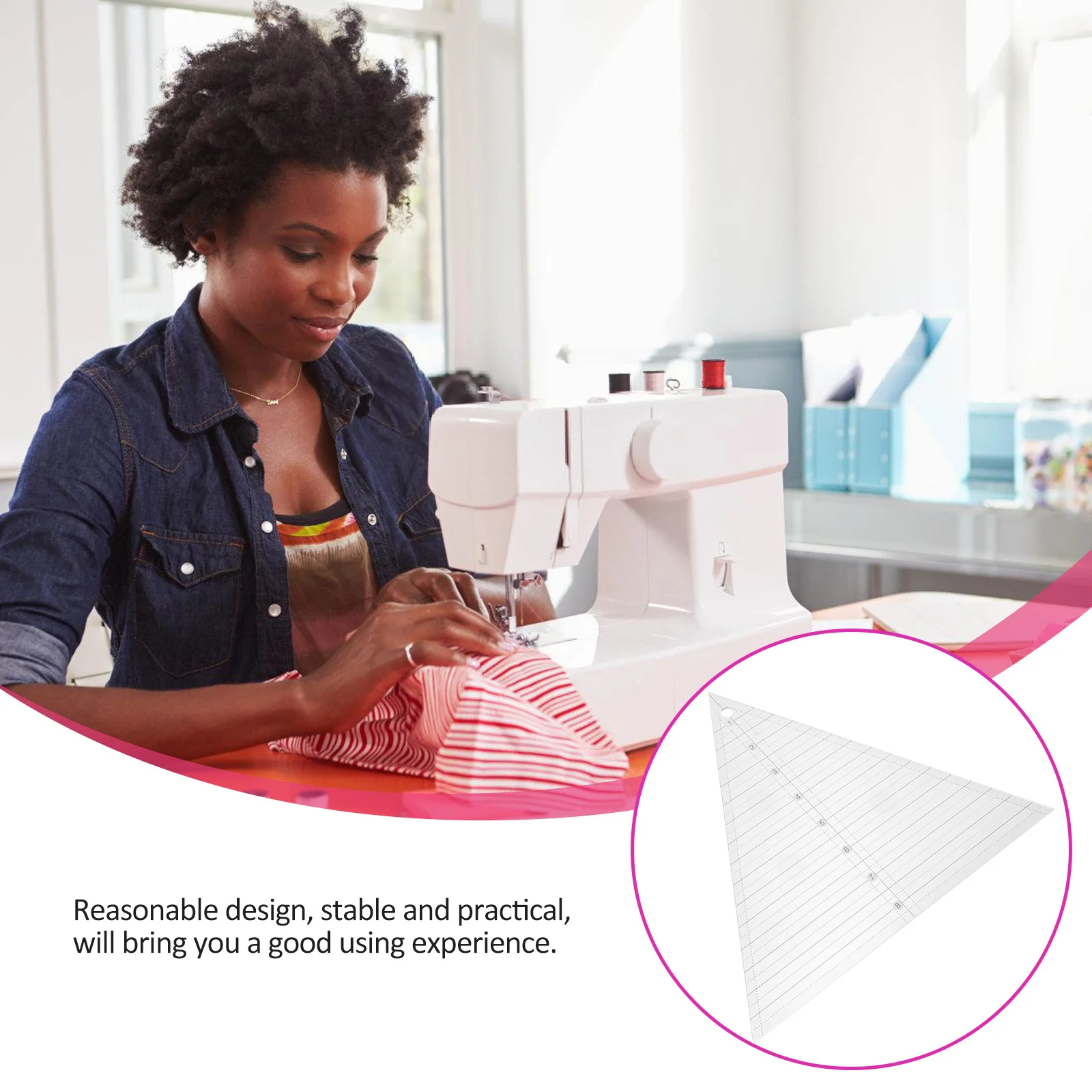 

Линейка для квилтинга, лоскутное шитье, прочный акриловый шаблон для резки, треугольная линейка для шитья, принадлежности для рукоделия, принадлежности для рукоделия